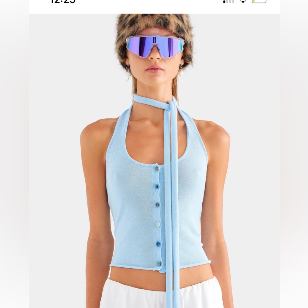 Venroy Tencel Scarf Halter Top